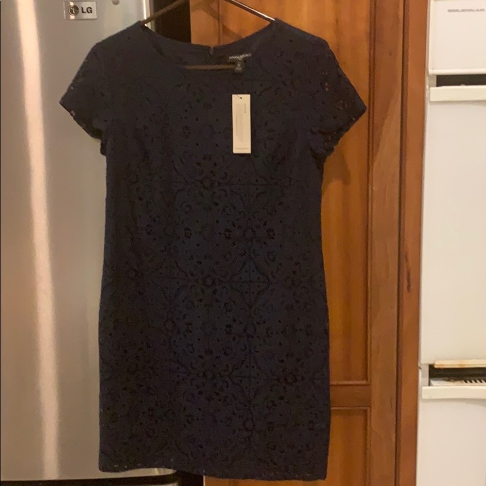 NWT Banana Republic Navy Blue lace dress